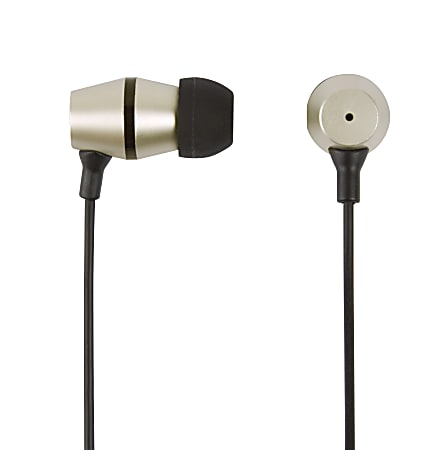 Ativa™ Metal Earbud Headphones, Gold, WD-OD05-G