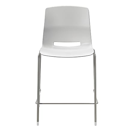 KFI Studios Imme Stacking Bar Stool, 39"H, Light Gray/Silver