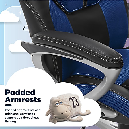 Serta Amplify Bonded LeatherMesh High Back Office Chair Streamline