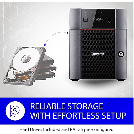 Buffalo TeraStation 3420DN Desktop 8 TB NAS Hard Drives Included 