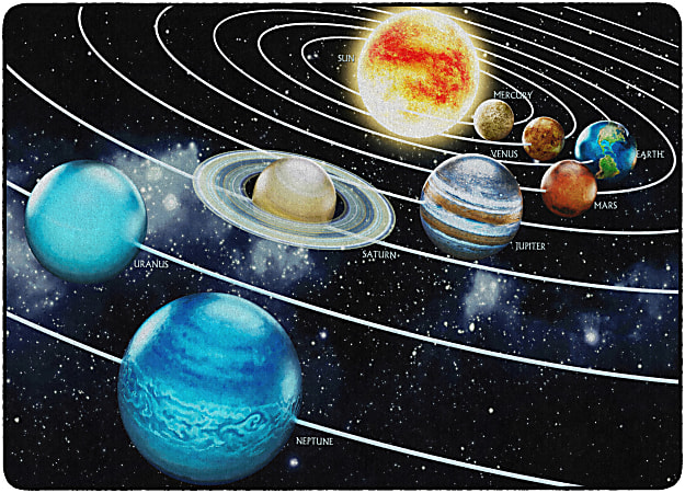 Flagship Carpets Traveling The Solar System Area Rug, 6'H x 8'4"W