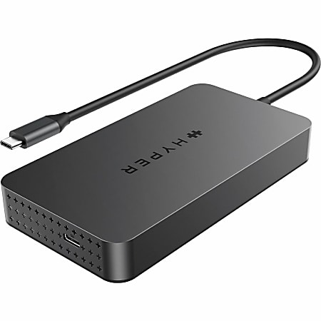 Targus HyperDrive Next Dual 4K HDMI 7-Port USB-C Hub, 3/4”H x 4-15/16”W x 2-11/16”D, Black, HD7002GL