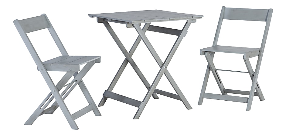 Linon 3-Piece Dixon Bistro Set, Gray