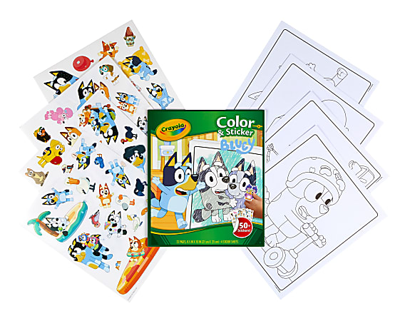 Crayola Color and Sticker Set, Bluey