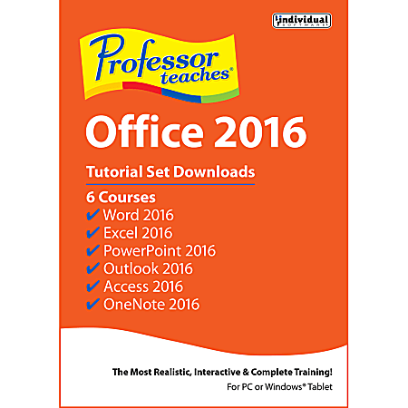 Professor Teaches® Office 2016 Tutorial Set Downloads, Download