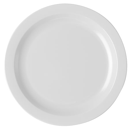 Cambro Camwear Round Dinnerware Plates, 10", White, Set Of 48 Plates