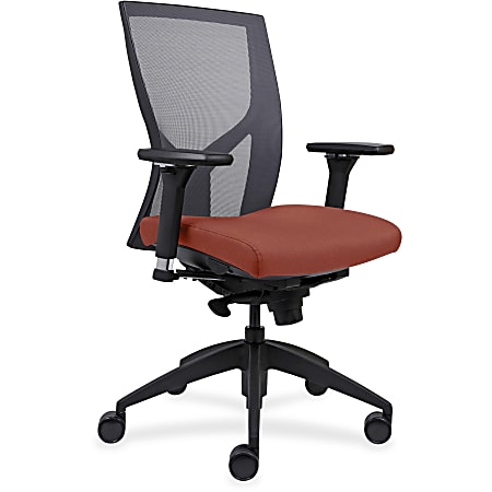 Lorell® Mesh High-Back Chair, Orange/Black