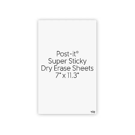 Post-it® Classroom Dry-Erase Sheets, 7" x 11", White, Pack Of 15