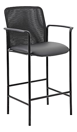 Boss Office Products Contemporary Mesh Counter Stool, Black