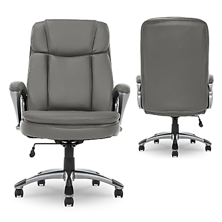 Global Arturo Bonded Leather High Back Tilter Chair 50 H Black - Office  Depot