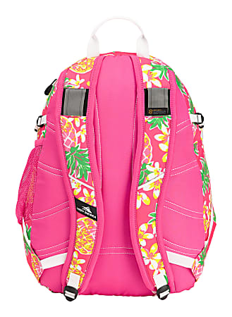 High Sierra Fatboy Laptop Backpack FlamingoPink PineApple Office Depot