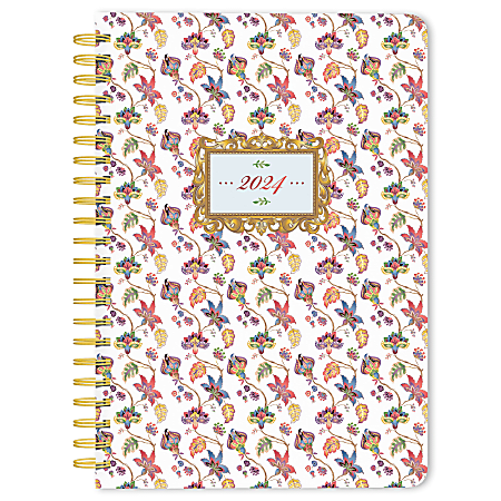 2024 Brown Trout Weekly/Monthly Desk Planner, 7-3/4" x 7-3/16", Tuscan Delight, January To December
