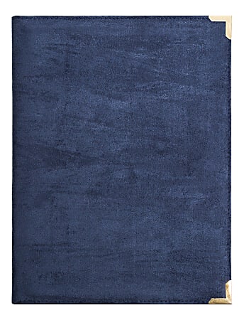 U Brands Blue Suede Padfolio with Porous Pen