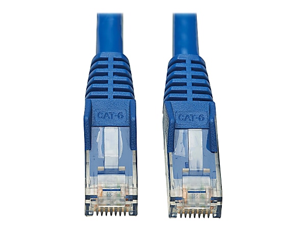 Tripp Lite Cat6 Snagless UTP Network Patch Cable (RJ45 M/M), Blue, 50 ft. - First End: 1 x RJ-45 Male Network - Second End: 1 x RJ-45 Male Network - 1 Gbit/s - Patch Cable - Gold Plated Contact - 23 AWG - Blue