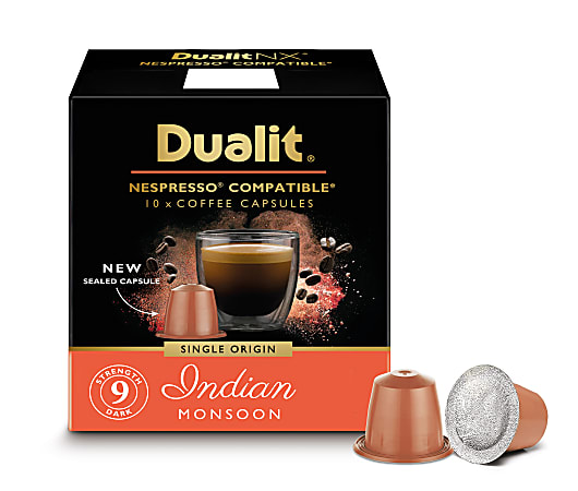 Dualit And Nespresso Compatible Coffee NX Pods Indian Monsoon Espresso Carton Of 60 Office Depot