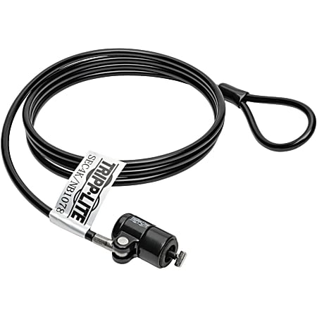 Eaton Tripp Lite Series Security Lock, Keyed, 4 ft. (1.22 m) Cable - Polyvinyl Chloride (PVC), Nickel, Zinc Alloy - 4 ft - SEC4K