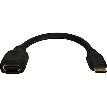 QVS High-Speed HDMI Female To Mini HDMI Male Digital A/V HD Camera Conversion Cable, 10"