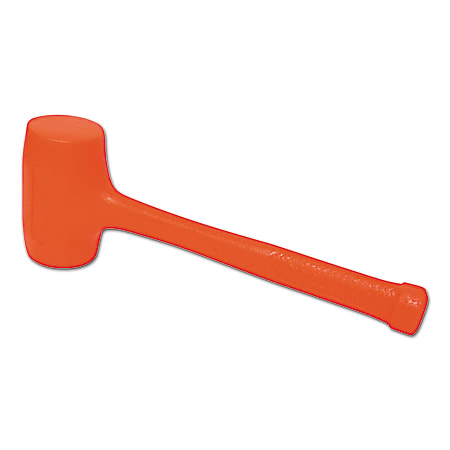 Compo-Cast® Standard Head Soft Face Hammer, 52 oz Head, 2-1/2 in Diameter, Orange