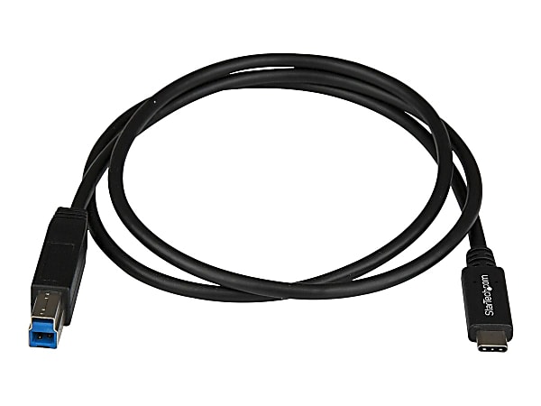 StarTech.com 1m (3ft) USB-C to USB-B Cable - M/M - USB 3.1 (10Gbps) - USB Type-C to USB Type-B Cable - 3.28 ft USB Data Transfer Cable  - USB31CB1M