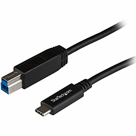 StarTech.com 1m (3ft) USB-C to USB-B Cable - M/M - USB 3.1 (10Gbps) - USB Type-C to USB Type-B Cable - 3.28 ft USB Data Transfer Cable  - USB31CB1M