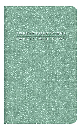 Orange Circle Studio™ Leatheresque Mini 24-Month Monthly Planner, 6" x 3-5/8", Mint Shimmer, January 2021 To December 2022