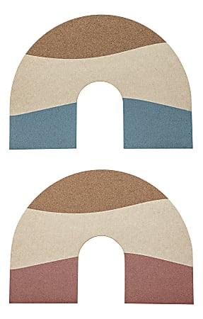 Realspace™ Rainbow Cork Bulletin Board, 13" x 17-5/8", Assorted Colors