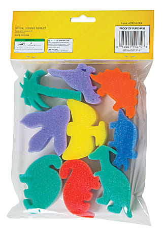Crayola Dinosaur Paint Sponges Assorted Colors Pack Of 9 Sponges - Office  Depot
