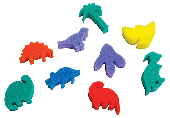 Crayola Dinosaur Paint Sponges Assorted Colors Pack Of 9 Sponges