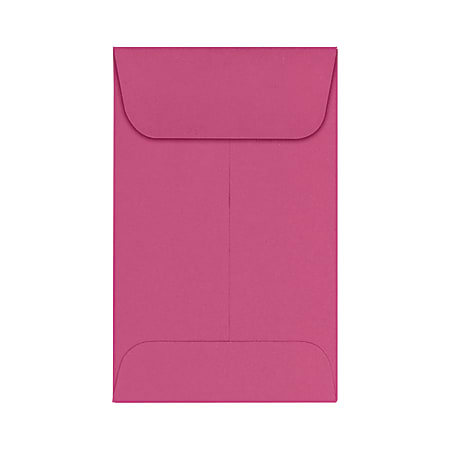 LUX Coin Envelopes, #1, Gummed Seal, Magenta, Pack Of 1,000