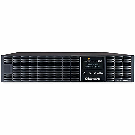 CyberPower OL1500RTXL2UN Smart App Online UPS Systems - 1500VA/1350W, 100 - 125 VAC, NEMA 5-15P, 2U, Rack/Tower, 8 Outlets, LCD- OL1500RTXL2UN