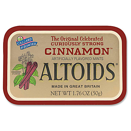  Altoids Curiously Strong Mints Variety Pack of 4-2 each of  Altoids Peppermint and Altoids Cinnamon Mints - Favorite Flavors of Altoids  Breath Mints - Bundle with Ballard Products Pocket Bag 