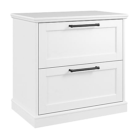 Bush Furniture Westbrook 31-1/4"W x 19-11/16"D Lateral 2-Drawer File Cabinet, White Ash, Standard Delivery