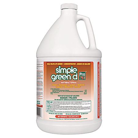 Simple Green® d Pro 3 Plus Antibacterial Concentrate, Herbal, 1 gal Bottle, 6/Carton