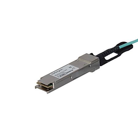 StarTech.com MSA Compliant QSFP+ Active Optical Cable (AOC) - 10 m (33 ft.) - 40Gbps - AOC Fiber Cable - Quad Mini-GBIC Cable - Black