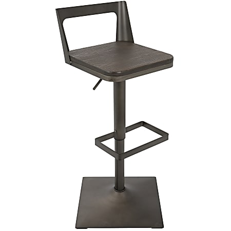 LumiSource Samurai Bar Stool, Antique/Espresso