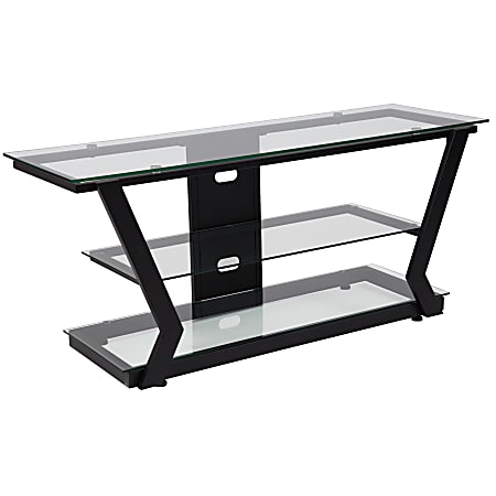 Clear glass tv stand new arrivals