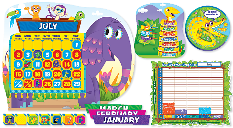 Scholastic Jingle Jungle Calendar Bulletin Board
