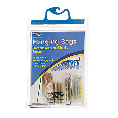 Copernicus Hang-Up Bags, 12" x 9 3/8", Clear, 10 Bags Per Pack, Set Of 2 Packs