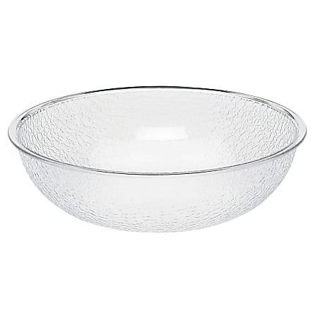 Cambro Camwear Round Pebbled Bowls, 10", Clear, Set Of 12 Bowls
