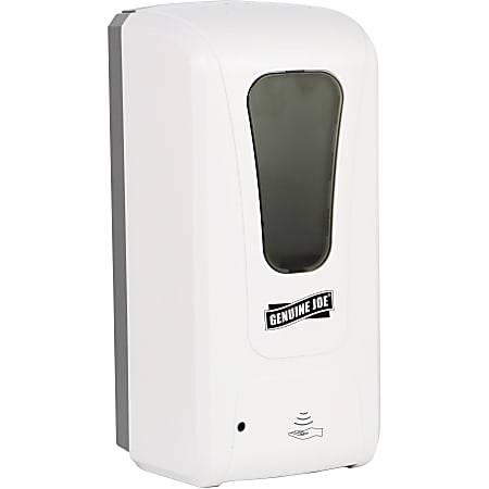 Genuine Joe Automatic Gel Dispenser - Automatic - Touch-free, Compact, Locking Mechanism, Tamper Resistant, Hygienic - White - 1Each