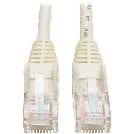 Tripp Lite 7ft Cat5e / Cat5 350MHz Snagless Patch Cable RJ45 M/M White 7' - 7 ft Category 5e Network Cable for Network Device - First End: 1 x RJ-45 Network - Male - Second End: 1 x RJ-45 Network - Male - Patch Cable - White