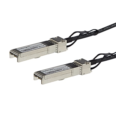 StarTech.com MSA Uncoded Compatible 0.5m 10G SFP+ to SFP+ Direct Attach Cable - 10 GbE SFP+ Copper DAC 10 Gbps Low Power Passive Twinax
