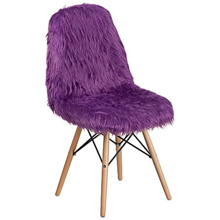 Flash Furniture Shaggy Dog Accent Chair, Purple