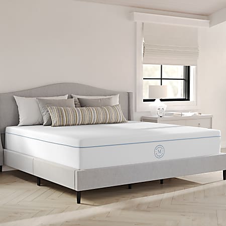 Martha Stewart SleepComplete 12 Inch Medium Firm Hybrid Pocket Spring and Foam Dual-Action Cooling Mattress with Breathable CoolWeave Jacquard Knitted Top, King