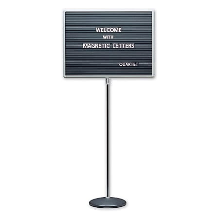 Quartet® Standing Magnetic Letter Board, 16" x 20", Aluminum Frame With Silver Finish