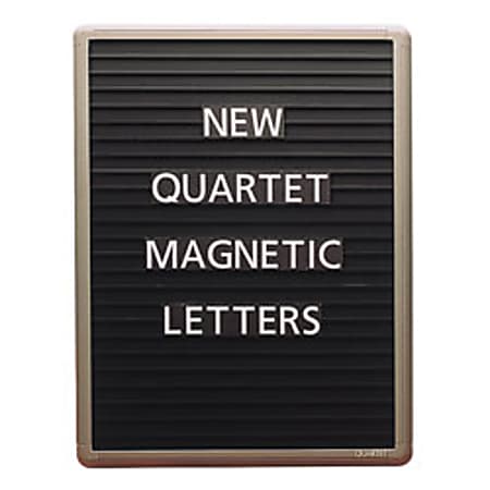 Quartet® Magnetic Letter Message Board, 24" x 18", Black