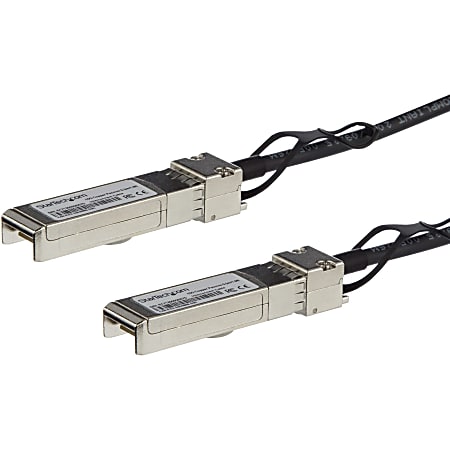 StarTech.com MSA Uncoded Compatible 2m 10G SFP+ to SFP+ Direct Attach Cable - 10 GbE SFP+ Copper DAC 10 Gbps Low Power Passive Twinax - SFP10GPC2M