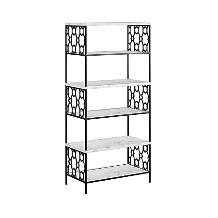 Ameriwood Home Ella 63"H 5-Shelf Bookcase, White