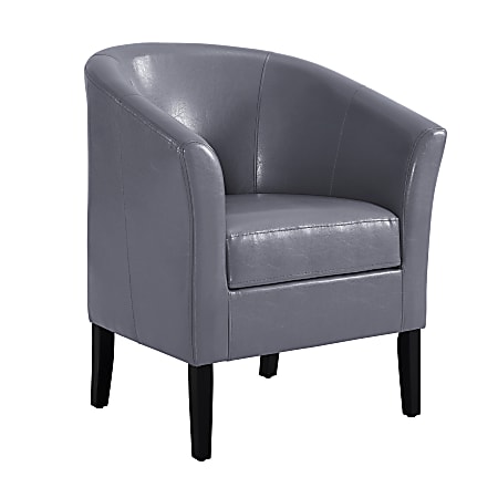 Linon Kate Club Chair, Dark Gray