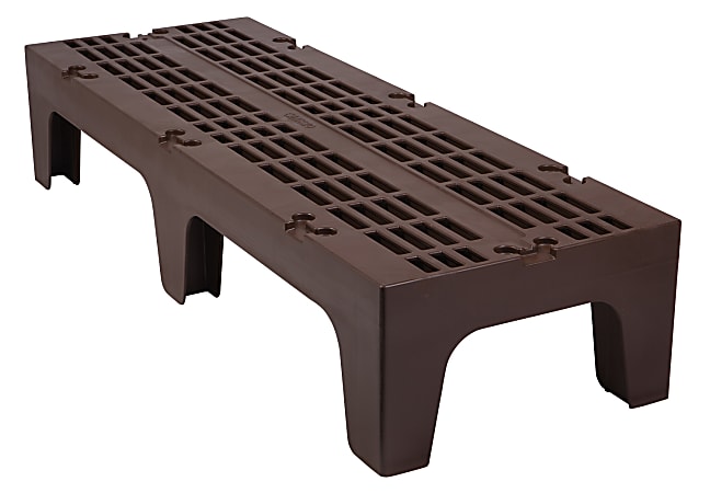 Cambro Vented Dunnage Rack, 12"H x 21"W x 60"D, Dark Brown